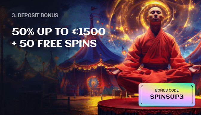 SpinsUp Casino Third Deposit Bonus